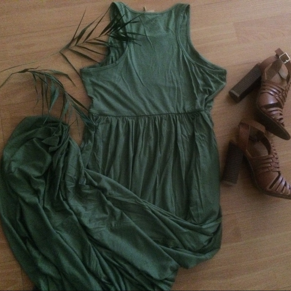Olive 🌿 Floor length Maxi Dress🌿 Firm Price